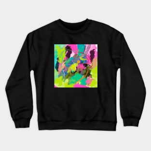 dog painting pop art Crewneck Sweatshirt